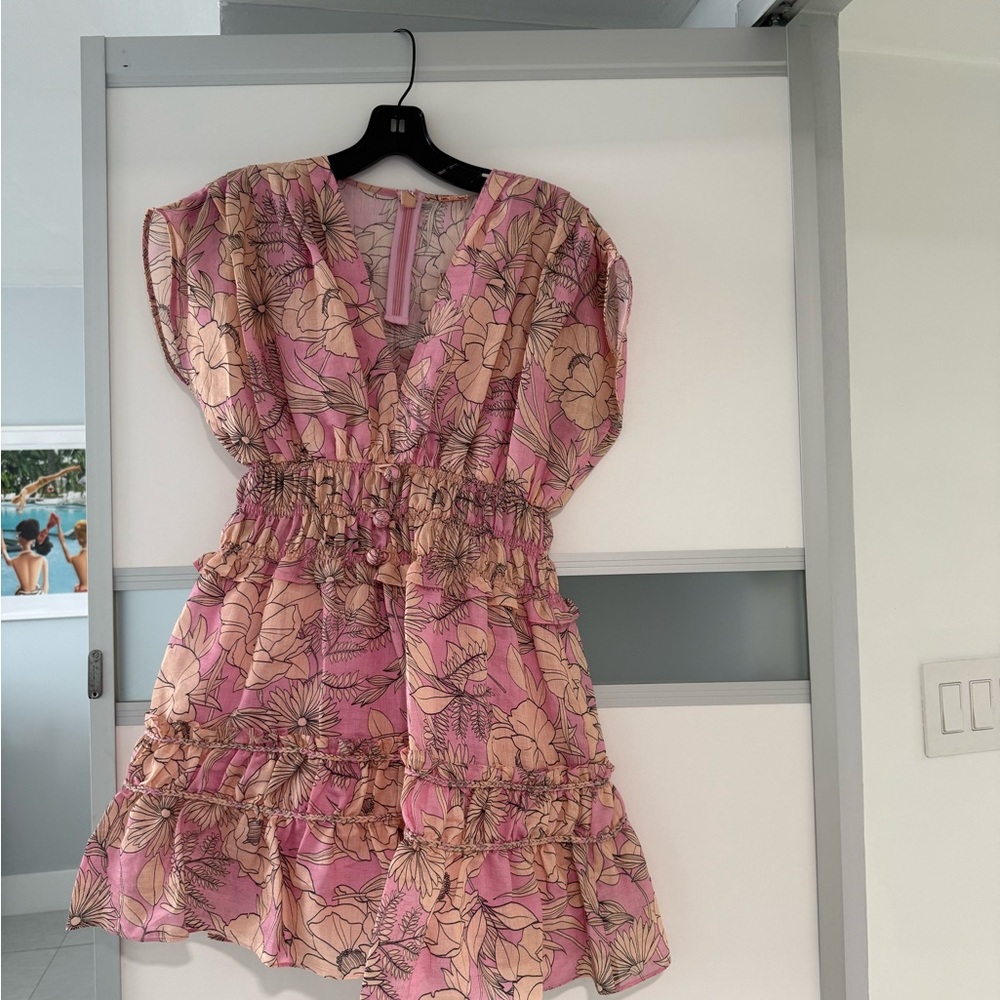 Alexis Pink Floral Mini Ruth Dress - Picture 4 of 11